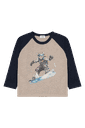 Knaben Langarmshirt mit Schneeleopard