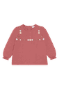 Mädchen Langarmshirt mit Blumenstickerei