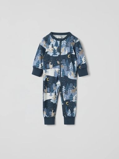 [01-37076.0] Baby-Pyjama mit Winterlandschaft (62-68)