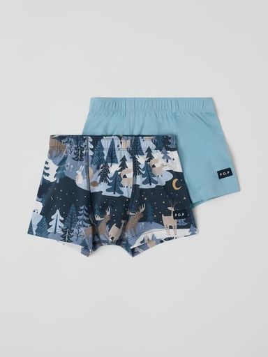 [01-37082.0] 2-Pack Knaben Boxershorts Winterlandschaft (86-92)