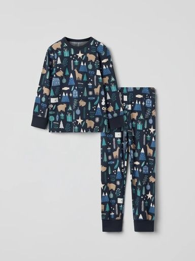 [01-37083.0] Kinder-Pyjama Weihnachtssujet 2-Teilig (86-92)