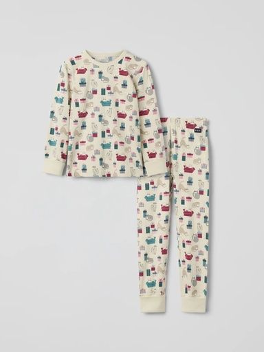 [01-37085.0] Kinder-Pyjama Weihnachtskatze 2-Teiler (86-92)