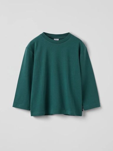 [01-37096.10] Langarmshirt Bio-Baumwolle Uni (Dunkelgrün, 98)
