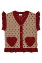 Mädchen Strickweste mit Herzen