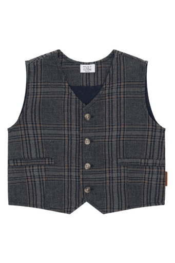 [01-37192.0] Jungen Weste Kariert (98)