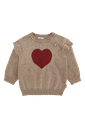 Baby-Strickpullover mit Herz-Motiv