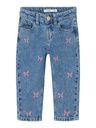 Mädchenjeans Mom-Fit mit Mäschli