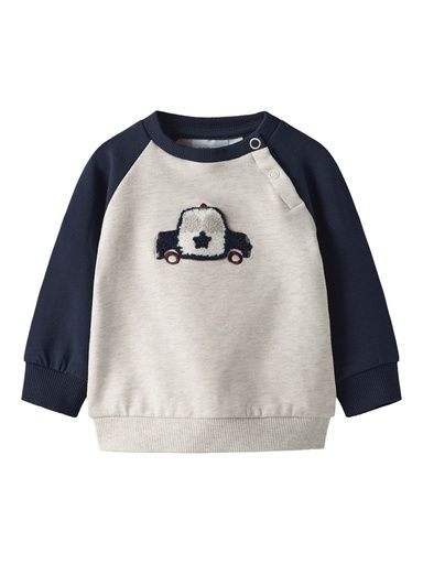 [01-37228.1] Baby Sweatshirt mit Auto (Dunkelblau, 80)