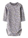 Baby Langarmbody mit Blumendruck