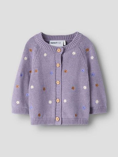 [01-37240.1] Baby Strickjacke mit Blumenstickerei (68)