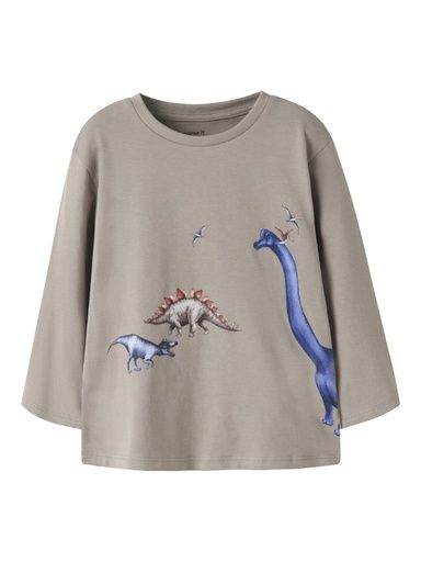 [01-37253.1] Knaben Langarmshirt Dinos (Khaki, 104)