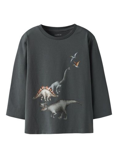 [01-37253.10] Knaben Langarmshirt Dinos (Dunkelgrün, 98)