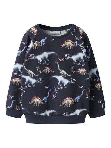 [01-37254.1] Knaben Sweatshirt Dinos (Dunkelblau, 122-128)