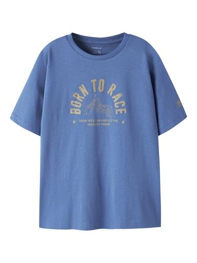 [01-37255.1] Knaben T-Shirt Motor Druck (Karibikblau, 158-164)