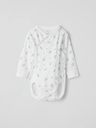 Baby-Wickelbody langarm mit Blümchen