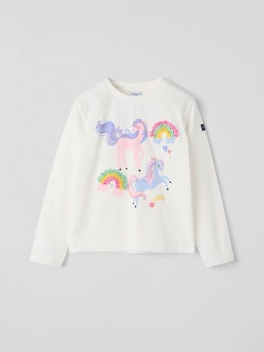 [01-37307.1] Mädchen Langarmshirt mit Einhornmotiv (98)