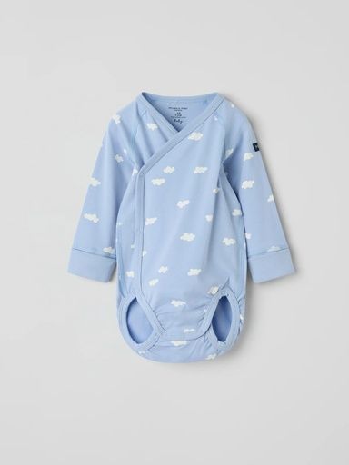 [01-37331.1] Baby-Langarm-Wickelbody verlängerbar Wolken-Motiv (56)