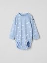 Baby-Langarm-Body verlängerbar Wolken-Motiv