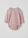Baby-Body mit Rüschen geblümt