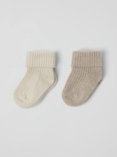 [01-37350.12] 2-er Pack Baby-Socken Bio-Baumwolle (Beige, 10/12)