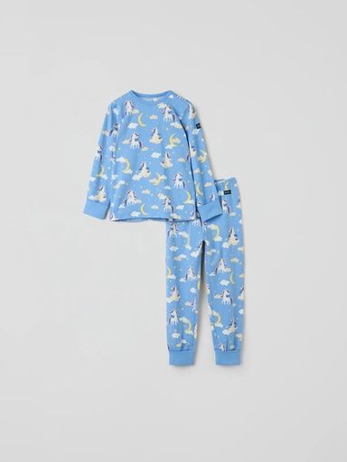 [01-37361.1] Kinder-Pyjama Einhornmotiv 2-Teiler (98/104)