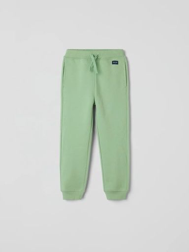 [01-37302.10] Kinder-Trainerhose einfarbig Bio-Baumwolle (Grün, 110)