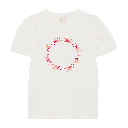 Mädchen T-Shirt Blumenkranz-Print