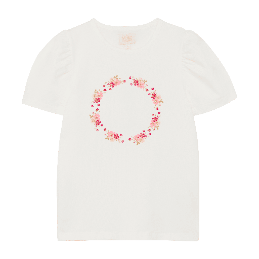 [01-37404.1] Mädchen T-Shirt Blumenkranz-Print (98)