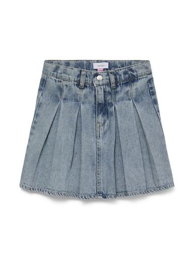 [01-37409.1] Mädchen Falten Jeansrock (128)