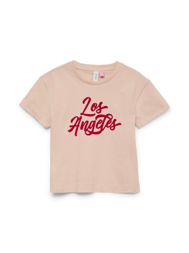 [01-37412.2] Mädchen T-Shirt mit Brustdruck (Hellrosa, 158-164)