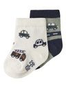 Babysocken 2-Pack mit Autos