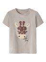 T-Shirt mit Giraffe Applikation