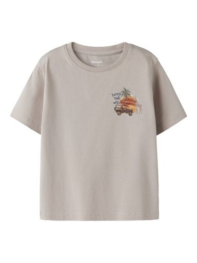 [01-37475.1] Knaben T-Shirt mit Rückenprint Safari (Beige, 98)