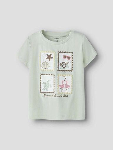 [01-37480.1] Mädchen T-Shirt mit Brustdruck (Mint, 116)