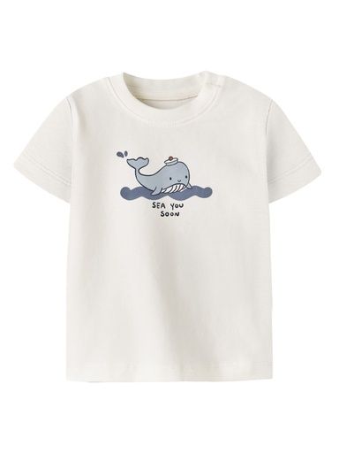 [01-37492.10] T-Shirt mit Brustdruck (Weiss, 62)