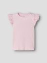 Mädchen Rippe Shirt mit Rüschenärmel