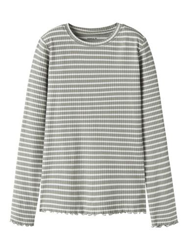 [01-37506.23] Langarmshirt gestreift (Grün, 122-128)