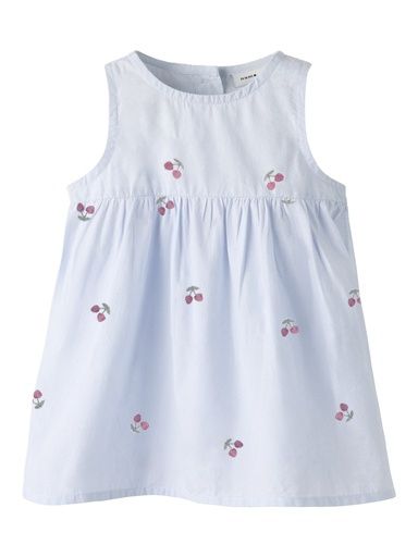 [01-37508.2] Baby-Kurzarmkleid mit Kirschen (Babyblau, 68)