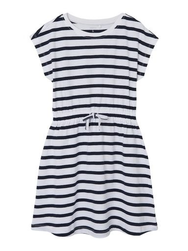 [01-37514.1] Jerseykleid gestreift mit Bindekordel (134)