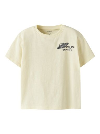 [01-37519.10] Knaben T-Shirt mit Rückenprint (Gelb, 122-128)