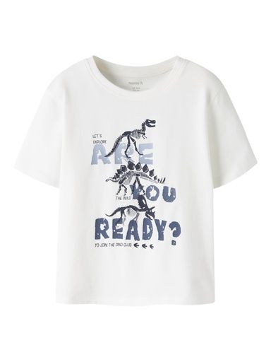 [01-37526.1] Knaben T-Shirt bedruckt (Weiss, 110)