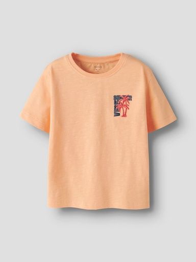 [01-37528.11] Knaben T-Shirt mit kleinem Druck (Apricot, 104)