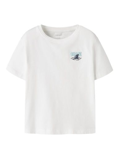 [01-37528.12] Knaben T-Shirt mit kleinem Druck (Weiss, 104)