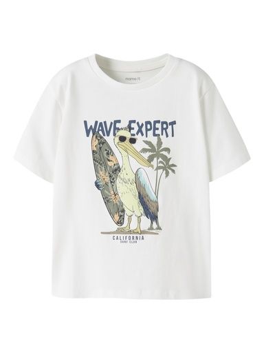 [01-37530.1] Knaben T-Shirt mit Brustdruck (Weiss, 104)