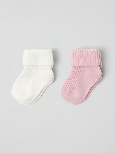 [01-37350.16] 2-er Pack Baby-Socken Bio-Baumwolle (Rosa, 19/21)