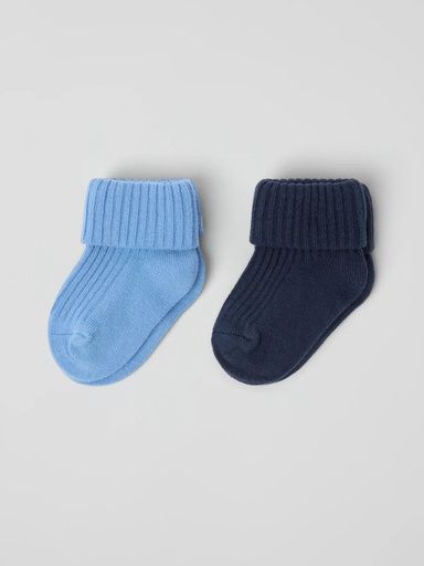[01-37350.20] 2-er Pack Baby-Socken Bio-Baumwolle (Blau, 19/21)