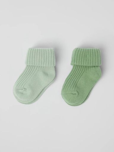 [01-37350.24] 2-er Pack Baby-Socken Bio-Baumwolle (Grün, 19/21)