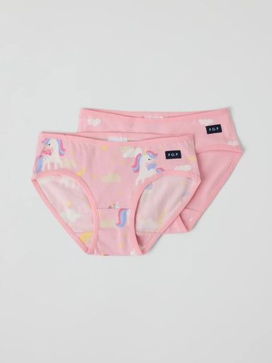 [01-37359.0] 2-Pack Mädchen Unterhosen Einhorn-Motiv (Rosa, 134/140)
