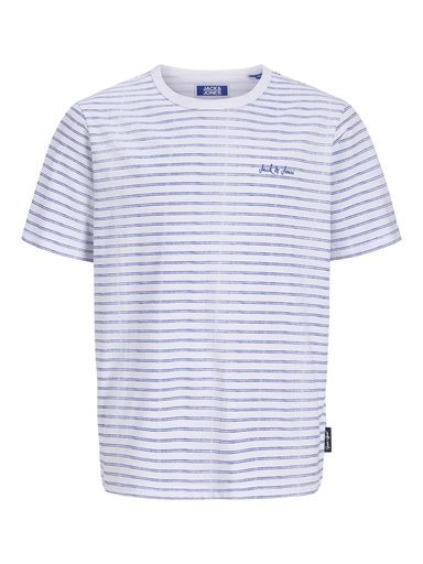 [01-37557.2] Knaben T-Shirt Gestreift (Weiss, 152)