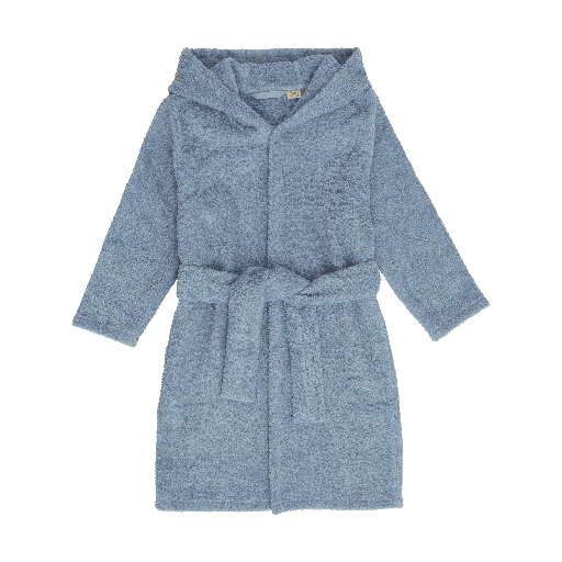 [01-37641.13] Bademantel mit Kapuze Tiermotiv (Blau, 86-92)